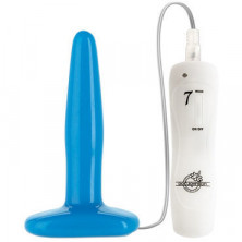 Doc Johnson GLO Vibrating Slim, синяя