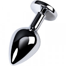 ToyFa Metal Anal Rhinestone Аметист D 3,4 см, серебристая