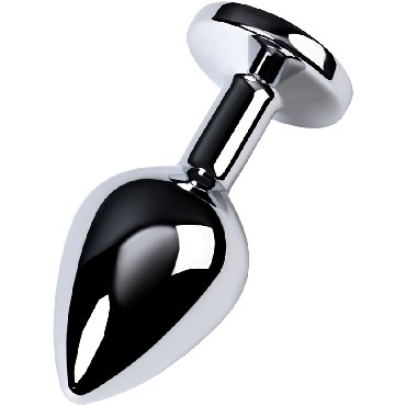 ToyFa Metal Anal Rhinestone Аметист D 3,4 см, серебристая