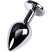 ToyFa Metal Anal Rhinestone Аметист D 3,4 см, серебристая