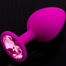 Пикантные штучки Большая силиконовая пробка, розовая