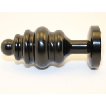 4sexdream Пробка металл фигурная со стразом S, черный/прозрачный