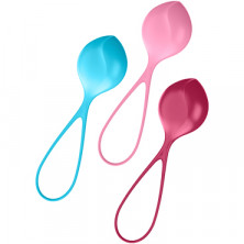 Satisfyer Strengthening Balls, голубой/красный/розовый