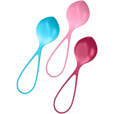 Satisfyer Strengthening Balls, голубой/красный/розовый