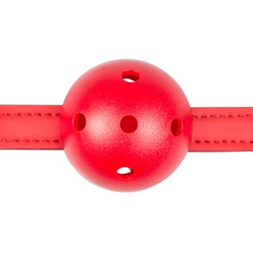 Easytoys Ball Gag With PVC Ball, красно-черный