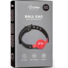 Easytoys Ball Gag With PVC Ball, красно-черный