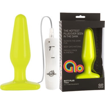 Doc Johnson GLO Vibrating Thick, желтая