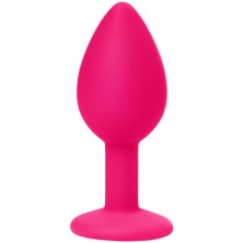 Toyfa POPO Silicone Plug with Crystal S, розовый/прозрачный
