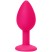 Toyfa POPO Silicone Plug with Crystal S, розовый/прозрачный