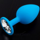 Пикантные штучки Большая силиконовая пробка, голубая