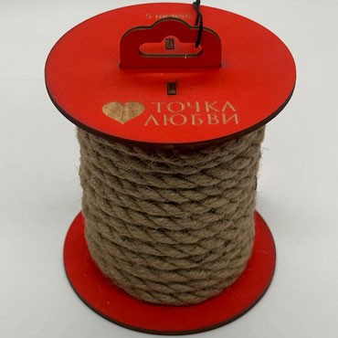 Точка Любви Джутовая веревка натуральная 5 м