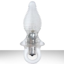 NS Novelties Pinnacle Vibrating Pleasure Plug, прозрачный