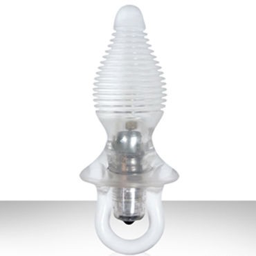 NS Novelties Pinnacle Vibrating Pleasure Plug, прозрачный