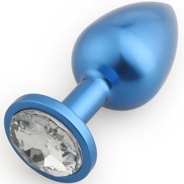 Play Secrets Rosebud Butt Plug Medium, синий/прозрачный