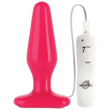 Doc Johnson GLO Vibrating Thick, розовая