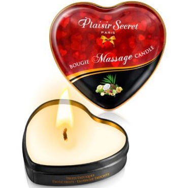 Plaisirs Secrets Massage Candle Heart Exotic Fruits, 35мл