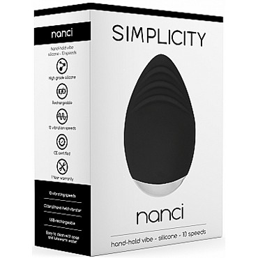 Shots Simplicity Nanci Hand-Hold Vibe, черный
