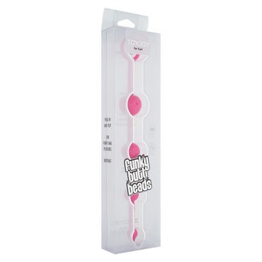 Toy Joy Funky Butt Beads, розовая