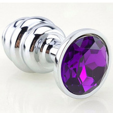 4sexdream Анальная ювелирка Фигурная M, серебристый/фиолетовый