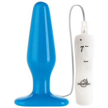Doc Johnson GLO Vibrating Thick, синяя