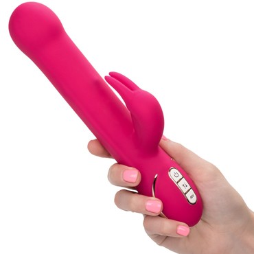 California Exotic Jack Rabbit Signature Silicone Beaded Rabbit, розовый