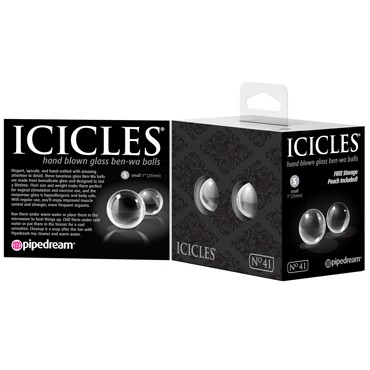 Pipedream Icicles No.41 Glass Ben-Wa Balls Small, прозрачные