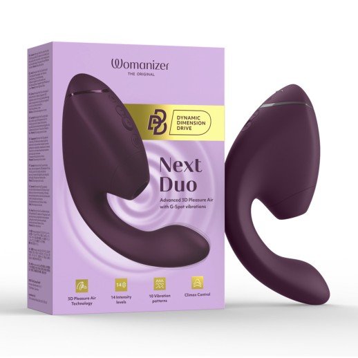 Бесконтактный клиторальный стимулятор Womanizer Next Duo, фиолетовый