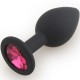 Play Secrets Silicone Butt Plug Small, черный/ярко-розовый