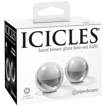 Pipedream Icicles No.42 Glass Ben-Wa Balls Medium, прозрачные