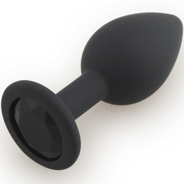Play Secrets Silicone Butt Plug Small, черный/черный