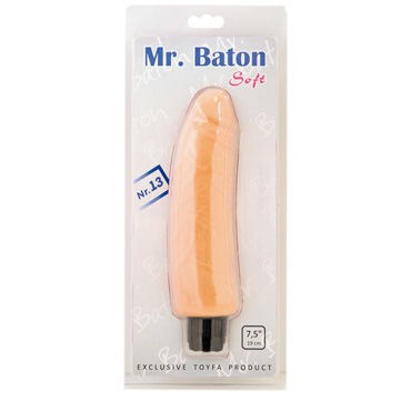 Toyfa Mr. Baton Soft №13, вибратор, 19 см, телесный