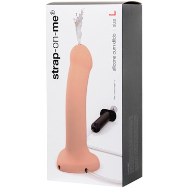 Strap-on-me Silicone Cum Dildo L, телесный