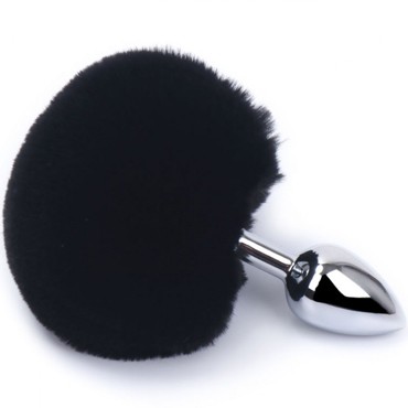 Play Secrets Bunny Tail Plug, серебристый/черный