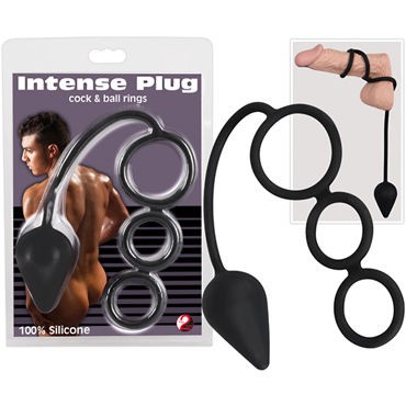 You2Toys Plug-Cock & Ball Rings, черное