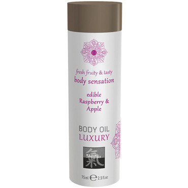 Shiatsu Body Oil Luxury edible Raspberry & Apple, 75 мл