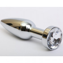 4sexdream Анальная ювелирка вытянутая, серебристый/прозрачный