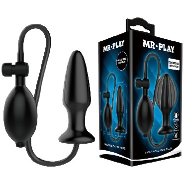 Baile Mr. Play Inflatable Anal Plug, черная