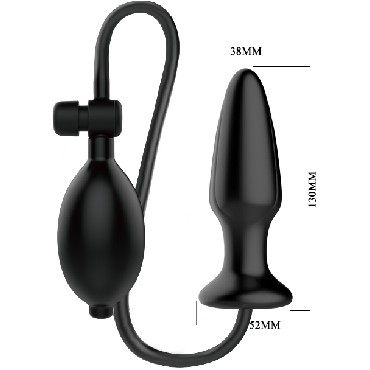 Baile Mr. Play Inflatable Anal Plug, черная