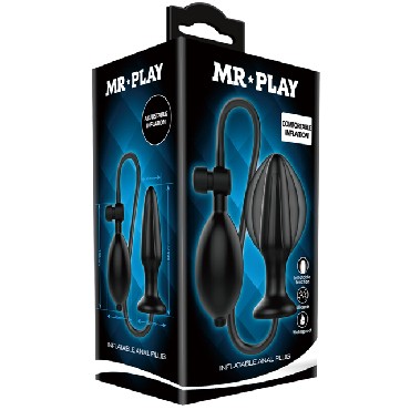 Baile Mr. Play Inflatable Anal Plug, черная