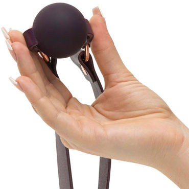 Fifty Shades Freed Leather Ball Gag, фиолетовый