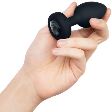 b-Vibe Vibrating Jewel Plug M/L, черная