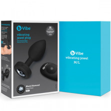 b-Vibe Vibrating Jewel Plug M/L, черная
