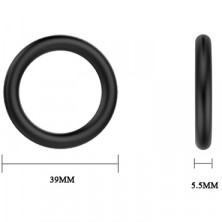 Baile Cock & Ball Rings Rubber Set, черный