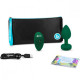 b-Vibe Vibrating Jewel Plug M/L, зеленая