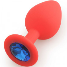 Play Secrets Silicone Butt Plug Medium, красный/синий
