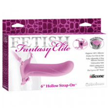 Pipedream Hollow Strap-on 15 см, розовый