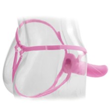 Pipedream Hollow Strap-on 15 см, розовый