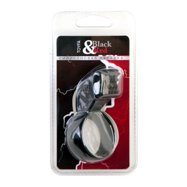 ToyFa Black&Red Насадка на пенис, черная