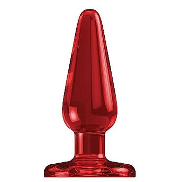 Shots Toys Bottom Line Butt plug Acrylic Model 1, 10 см красная