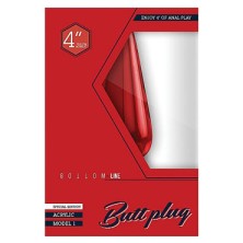 Shots Toys Bottom Line Butt plug Acrylic Model 1, 10 см красная